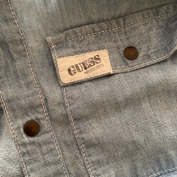 Vintage Guess Chambray denim shirt - Picture 6 of 7